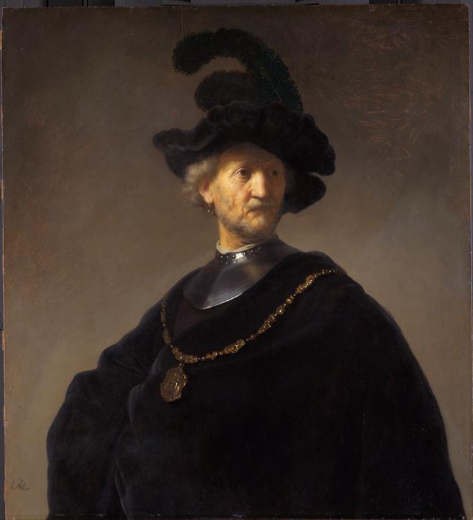 REMBRANDT Harmenszoon van Rijn Old man with gorget and black cap (mk33) oil painting image
